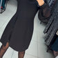 49%Rabatte💥Schlichtes, elegantes, sexy, seidiges Langarmkleid