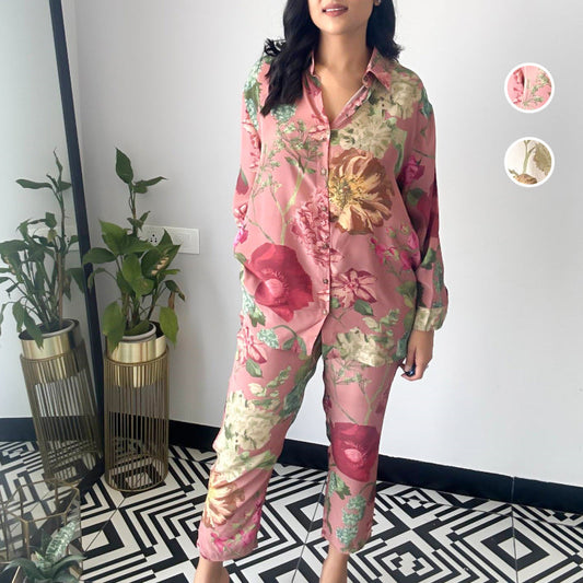 🌹Neujahrsangebot 2025 – 49% RABATT🌸Lässiges zweiteiliges Set mit Blumenmuster 💕