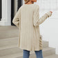 🍂Frühherbst-Specials 50% RABATT🥰Lässiger langärmeliger Strickmantel für Damen mit offener Vorderseite