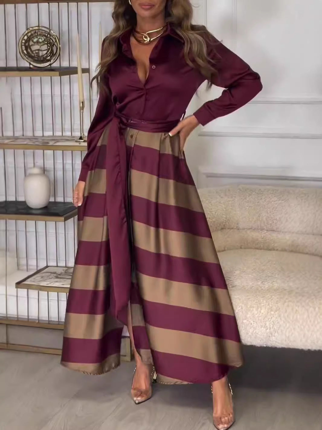 ✨Elegantes bedrucktes Trägerkleid