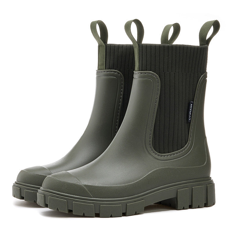 ⏳Begrenzter Zeit‑Sale 50 % RABATT🔥🥾💦Wasserdichte rutschfeste Stiefel mit dicker Sohle, Wadenhoch🎁