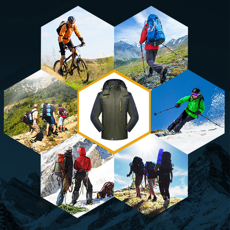 Wasserdichte und winddichte Outdoor-Wanderjacken für Herren【Kostenloser Versand】