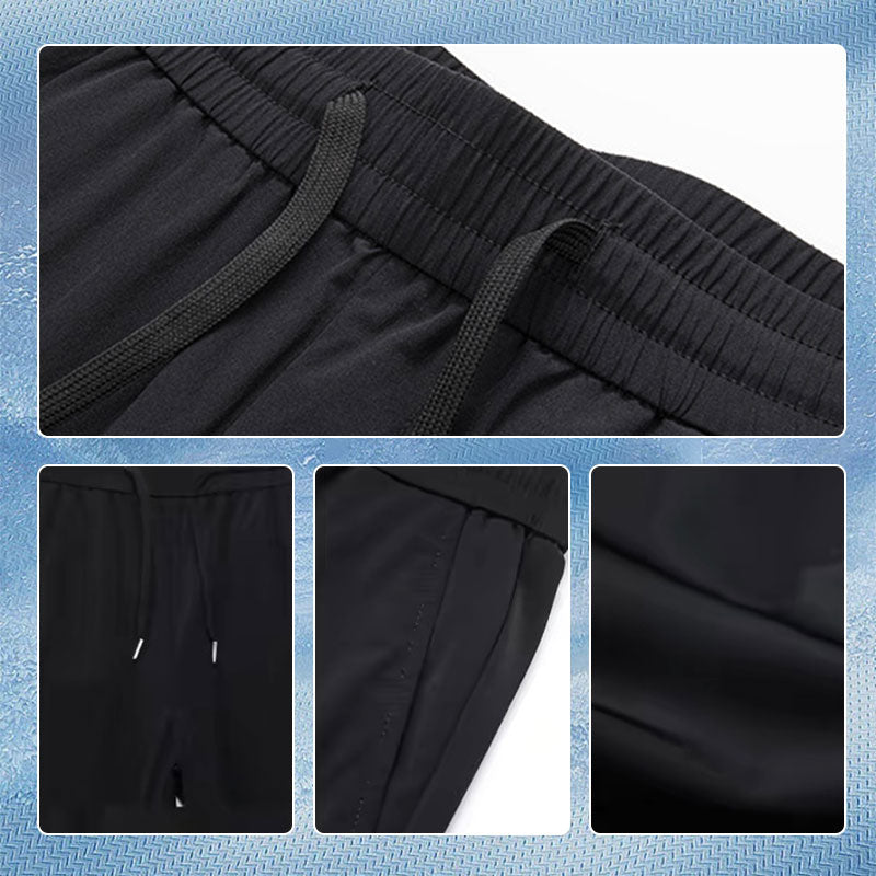 Herrenhose mit elastischem Bund und geradem Bein
