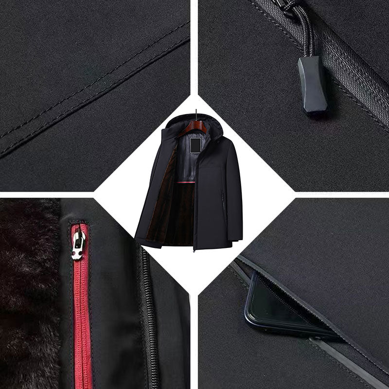 ❄️Winter Specials❄️Dicker Thermo-Parka mit Kapuze für Herren🧥