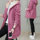 [Wintergeschenk] Warme Winterjacke aus Kunstlammfell für Damen