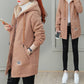[Wintergeschenk] Warme Winterjacke aus Kunstlammfell für Damen