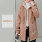 [Wintergeschenk] Warme Winterjacke aus Kunstlammfell für Damen