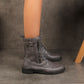 🔥2025 Heißer Verkauf😍Vintage-Stiefel mit runder Kappe  und seitlichem Reißverschluss
