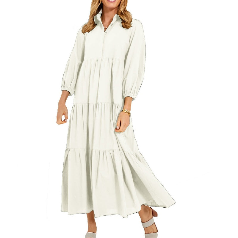 🔥Begrenzte Zeit - 50 % RABATT🔥Damen Revers Casual Lange Kleider