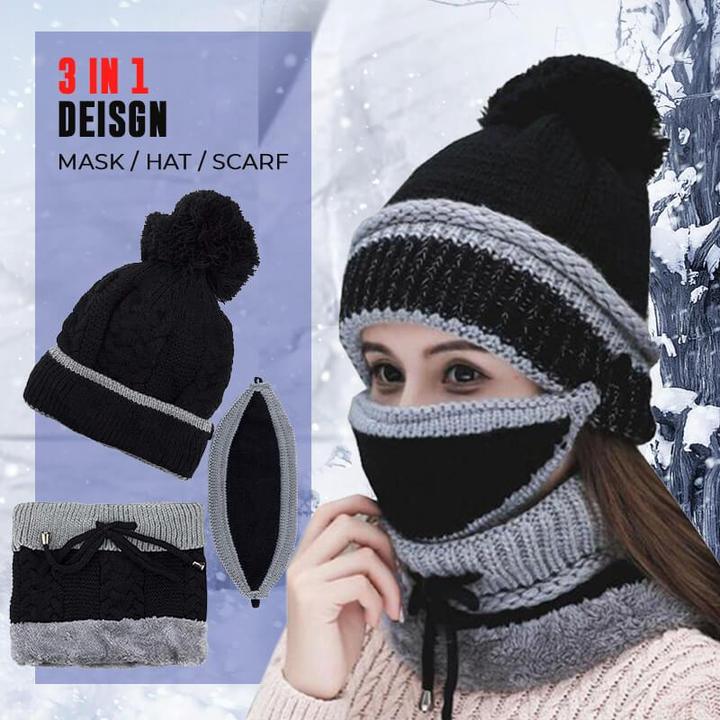 3-in-1 Winter-Set (Maske, Mütze, Schal)