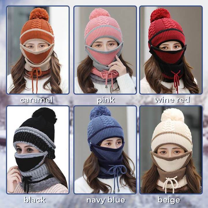 3-in-1 Winter-Set (Maske, Mütze, Schal)