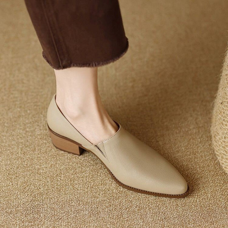 🌸Herbstschlussverkauf🌸Zeitlich begrenzt 50%RABATT💕Weiche Vintage-Schlupfschuhe mit spitzer Spitze für Damen