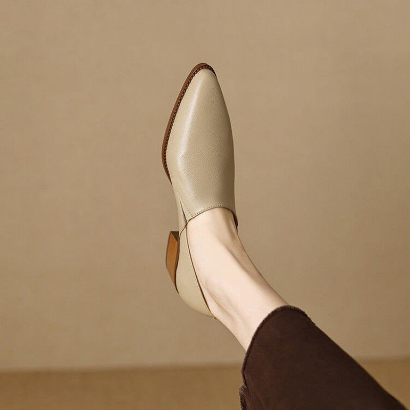🌸Herbstschlussverkauf🌸Zeitlich begrenzt 50%RABATT💕Weiche Vintage-Schlupfschuhe mit spitzer Spitze für Damen