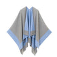 ✨Neu eingetroffen✨Eleganter Poncho-Wickel in Farbblock-Optik für Herbst und Winter
