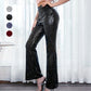Diva Pailletten High-Waist Hose mit elastischem Bund und Schlag