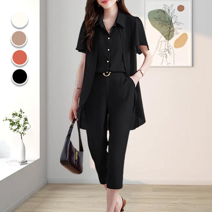 🔥Chiffon-Business-Zweiteiler für Damen für den Sommer
