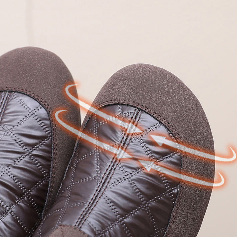Wasserdichte, rutschfeste Slip-On-Schuhe mit Wattierung für Damen