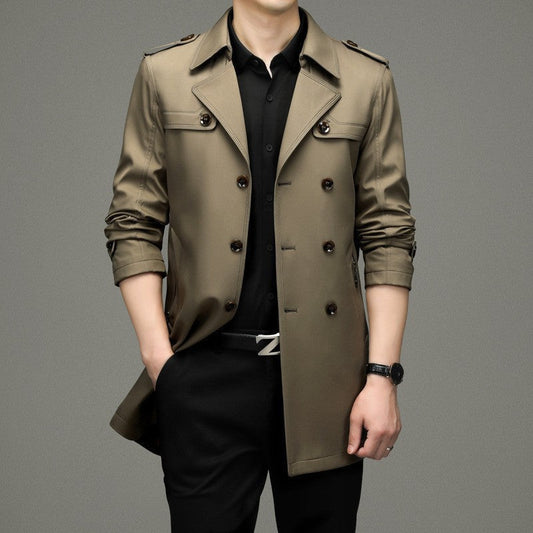 📢📢50%Rabatt!!!🎉✨Doppelreihiger Trenchcoat für Herren