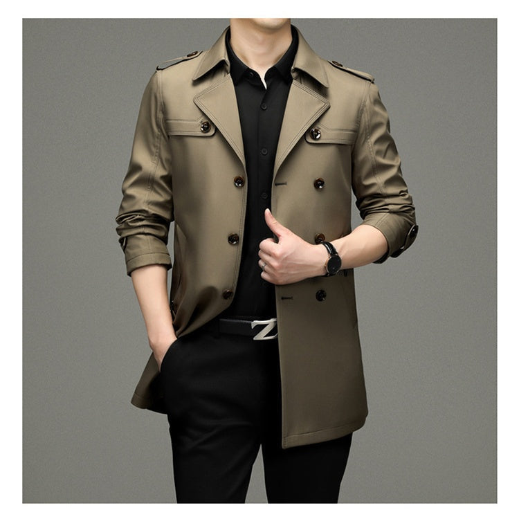 Doppelreihiger Trenchcoat für Herren