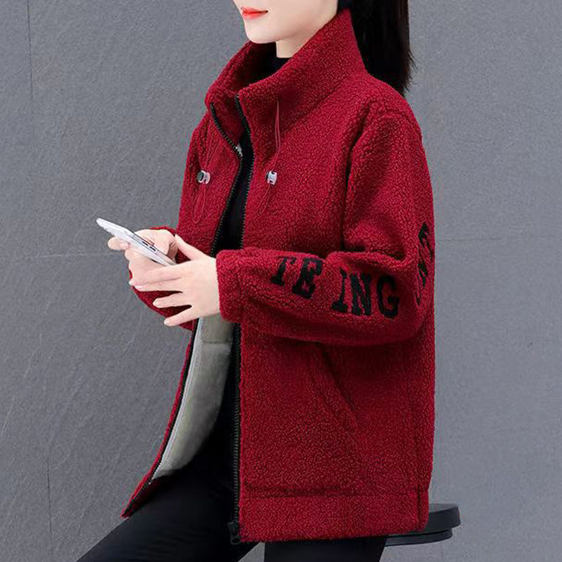 [Ideales Geschenk] Solid Toilet Plüschjacke für Frauen