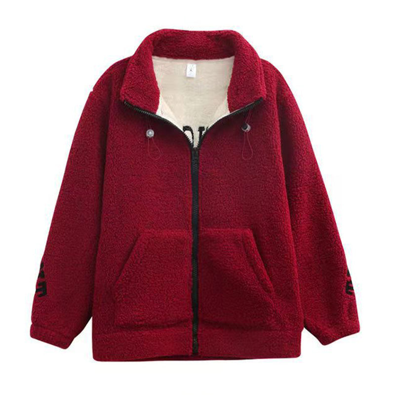 [Ideales Geschenk] Solid Toilet Plüschjacke für Frauen