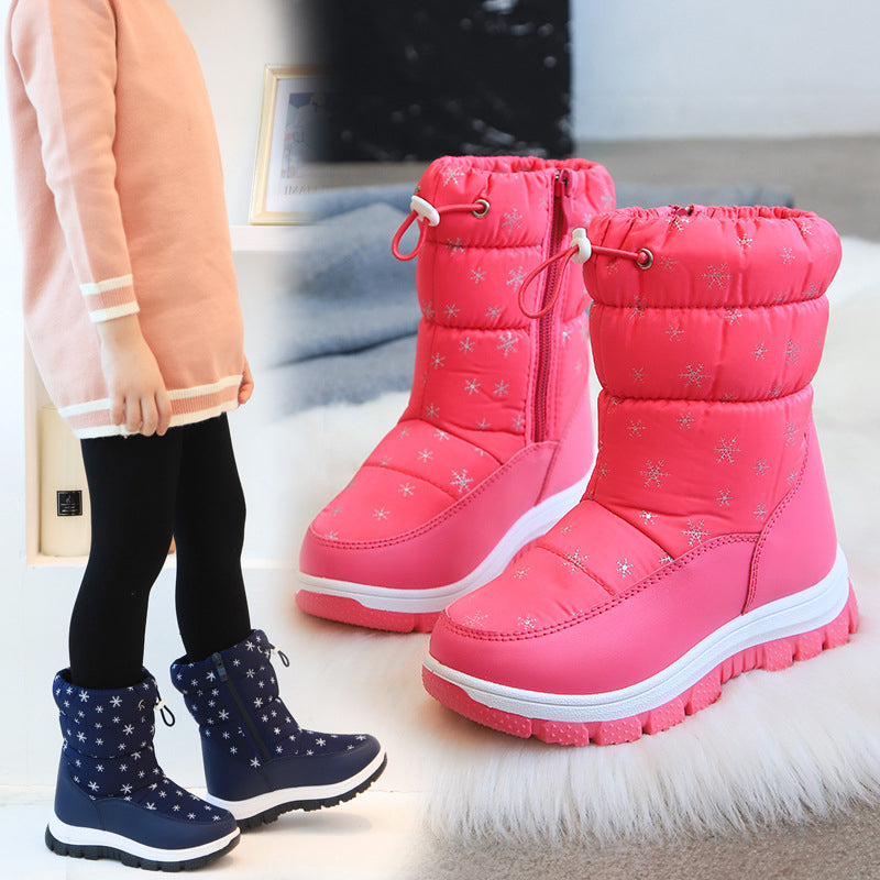 Warme rutschfeste hohe Stiefel für Kinder