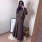 ❤️Was soll ich morgen anziehen?❤️2-teiliges Set aus Rundhalsoberteil und Faltenrock für Damen
