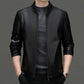 Klassische PU-Lederjacke für Herren mit Frontreißverschluss 🔥Business Casual Easy Match