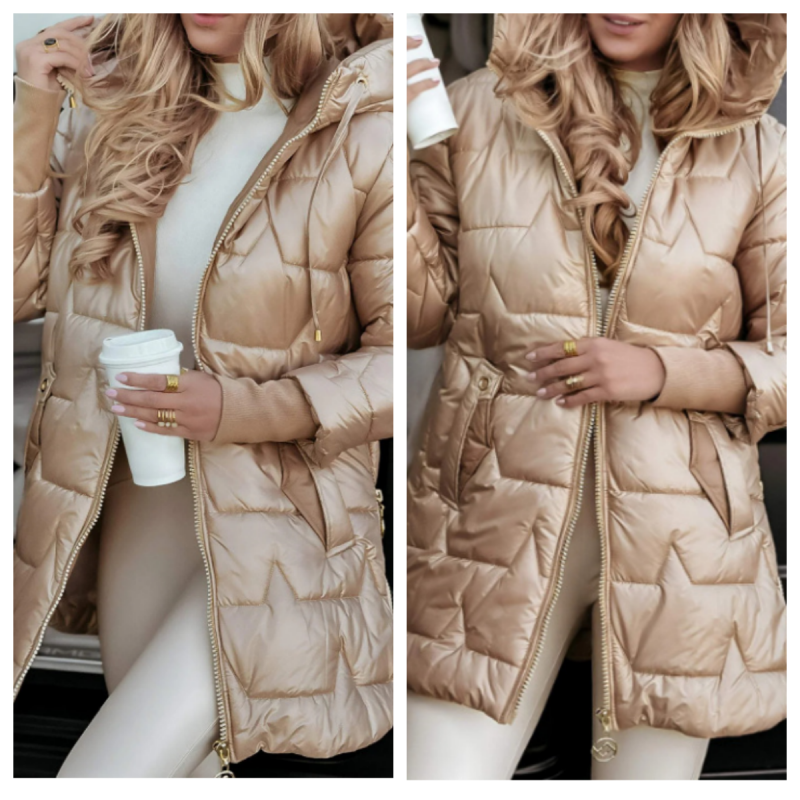 🎁Warmer, mittellanger Wintermantel für Damen aus Baumwolle mit Kapuze
