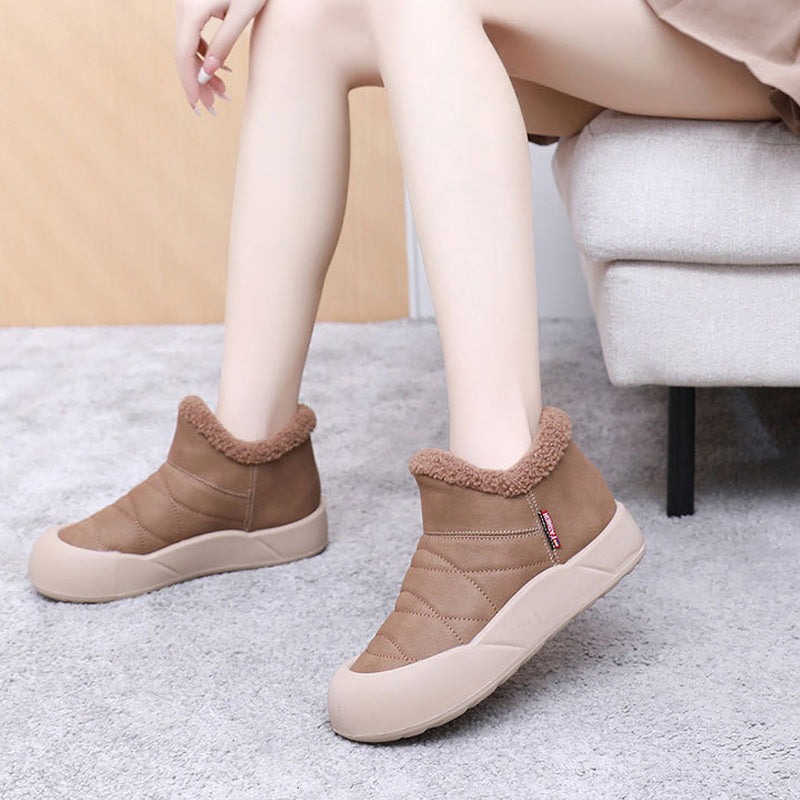 Schlupf-Schneestiefel mit Kunstplüschfutter für Damen