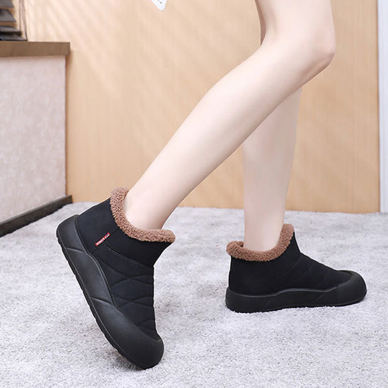 Schlupf-Schneestiefel mit Kunstplüschfutter für Damen