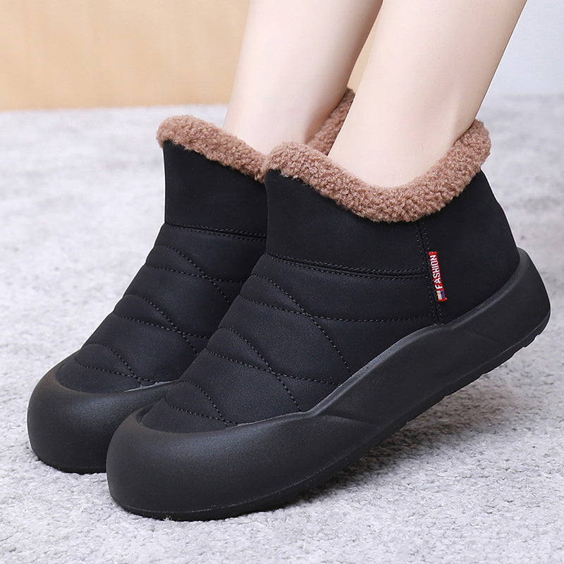 Schlupf-Schneestiefel mit Kunstplüschfutter für Damen