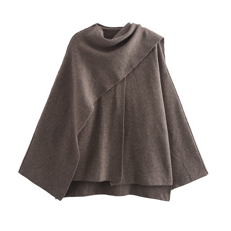Bequeme, einfarbige, elegante Strickjacke für Frauen