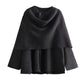 Bequeme, einfarbige, elegante Strickjacke für Frauen