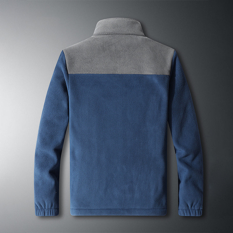 Warme Herrenjacke mit durchgehendem Reißverschluss