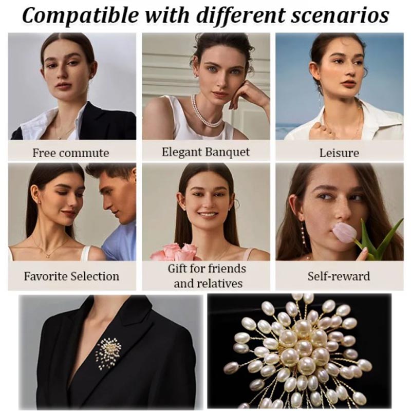 ✨Hochwertige, exquisite, handgefertigte Perlenbrosche für Damen