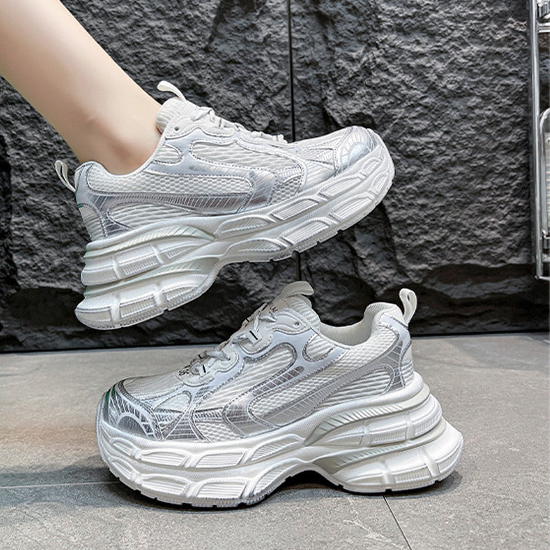🎀Klobige Schnürsneaker mit dicker Sohle💖