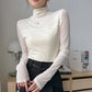 🔥Räumungsverkauf👚Mesh-Top mit Stehkragen für Damen