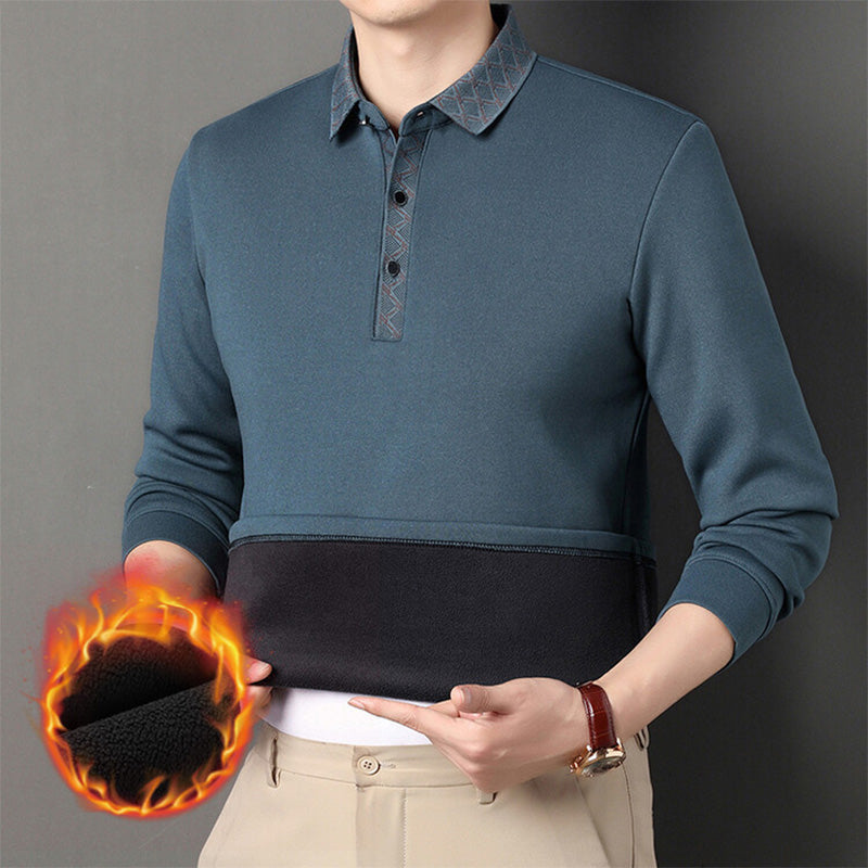 🎁Neujahrsangebot🔥Einfarbige Langarmbluse für Herren
