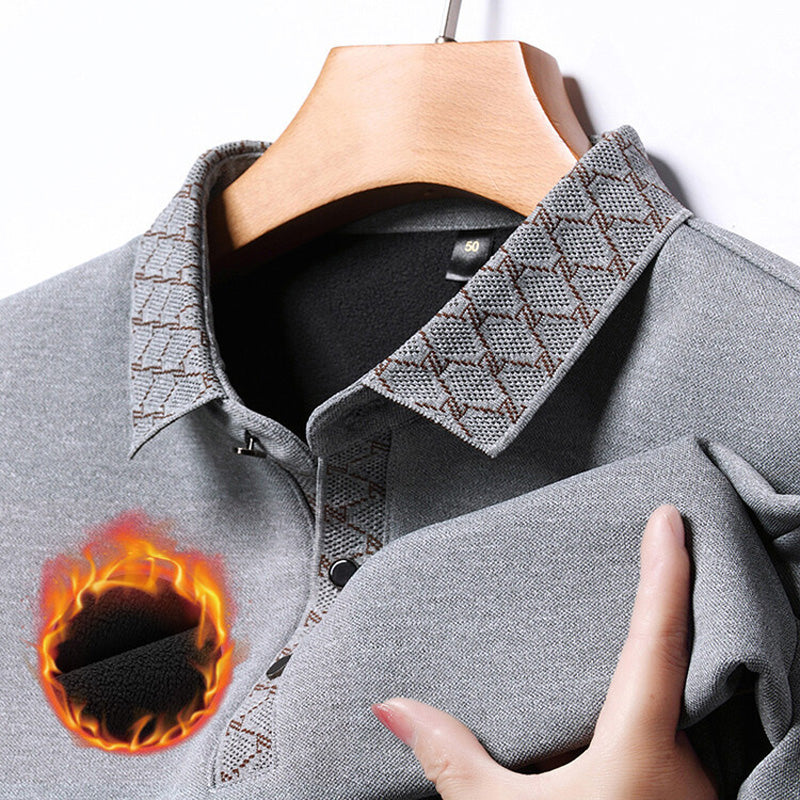 🎁Neujahrsangebot🔥Einfarbige Langarmbluse für Herren
