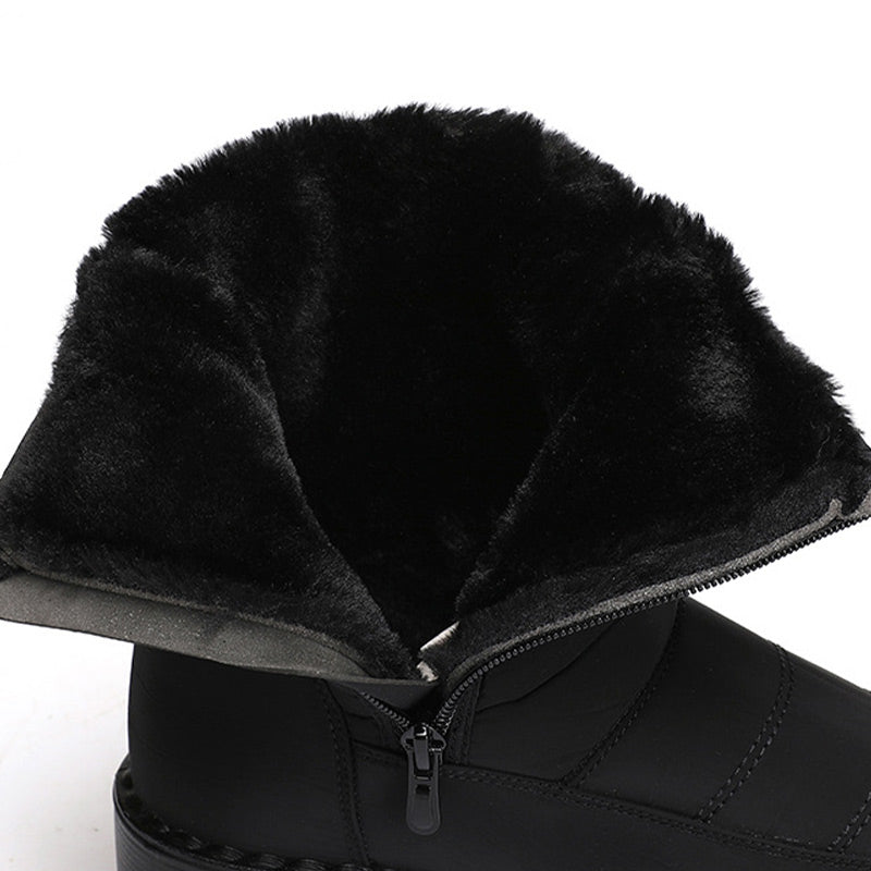 Damen Warme Schneestiefel mit seitlichem Reißverschluss