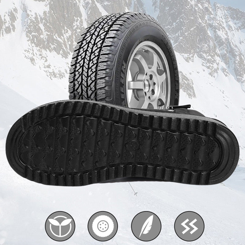Damen Warme Schneestiefel mit seitlichem Reißverschluss