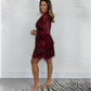 💥Modisches Minikleid mit Pailletten und V-Ausschnitt für Damen