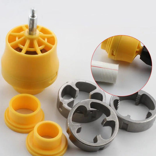✨Letzter-Tag-Aktion: 50 % Rabatt 🛠️ Mit Elektrobohrern kompatibles PVC-Rohrgewindeschneidset mit verschiedenen Matrizengrößen