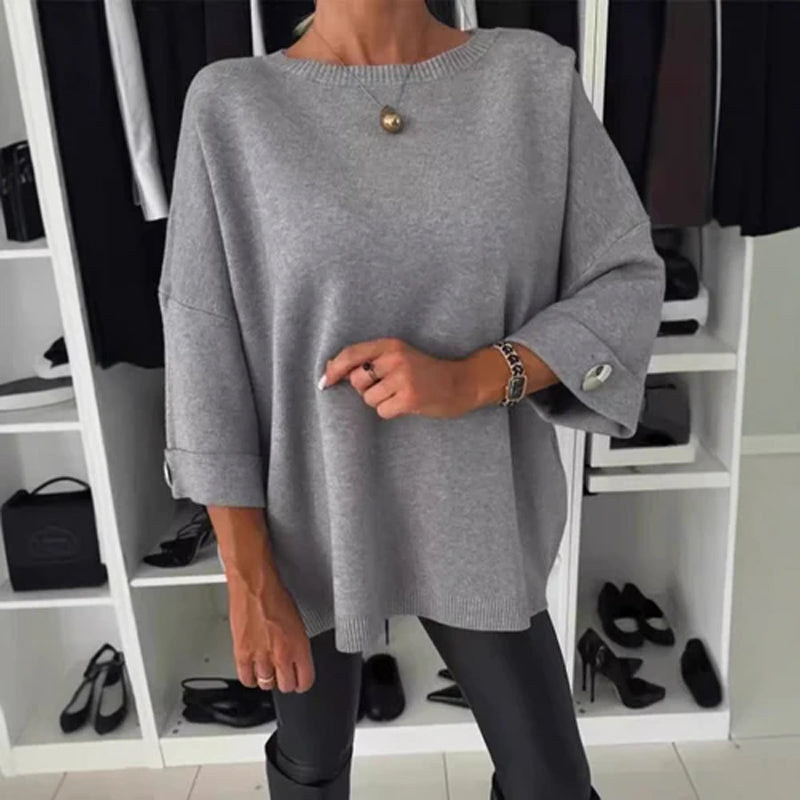 👚HEISSER VERKAUF 49%  - Klassisches, einfarbiges Strickoberteil für Damen