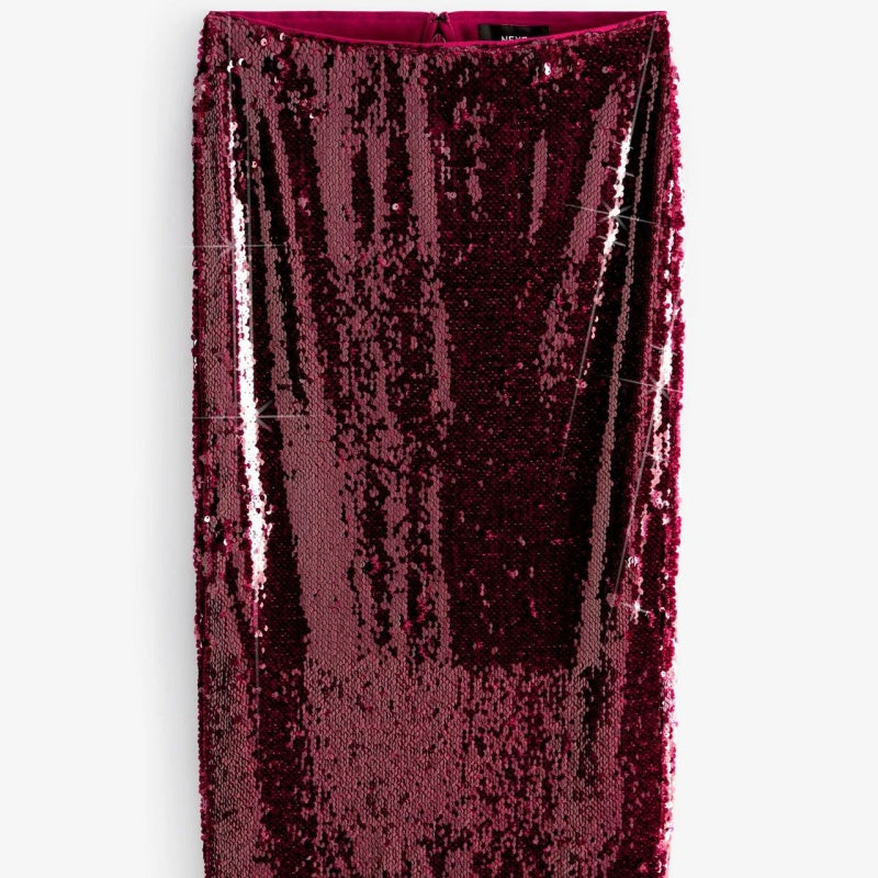 💥Heißer Verkauf 50% Rabatt💃Elegantes Damen-Top und Paillettenrock, 2-teiliges Set