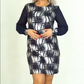 💕👗Elegantes Kleid mit Rundhalsausschnitt und langen Ärmeln✨