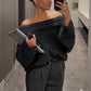 Oversized Off-Shoulder Pullover für Frauen