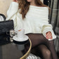 Oversized Off-Shoulder Pullover für Frauen