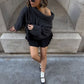 Oversized Off-Shoulder Pullover für Frauen